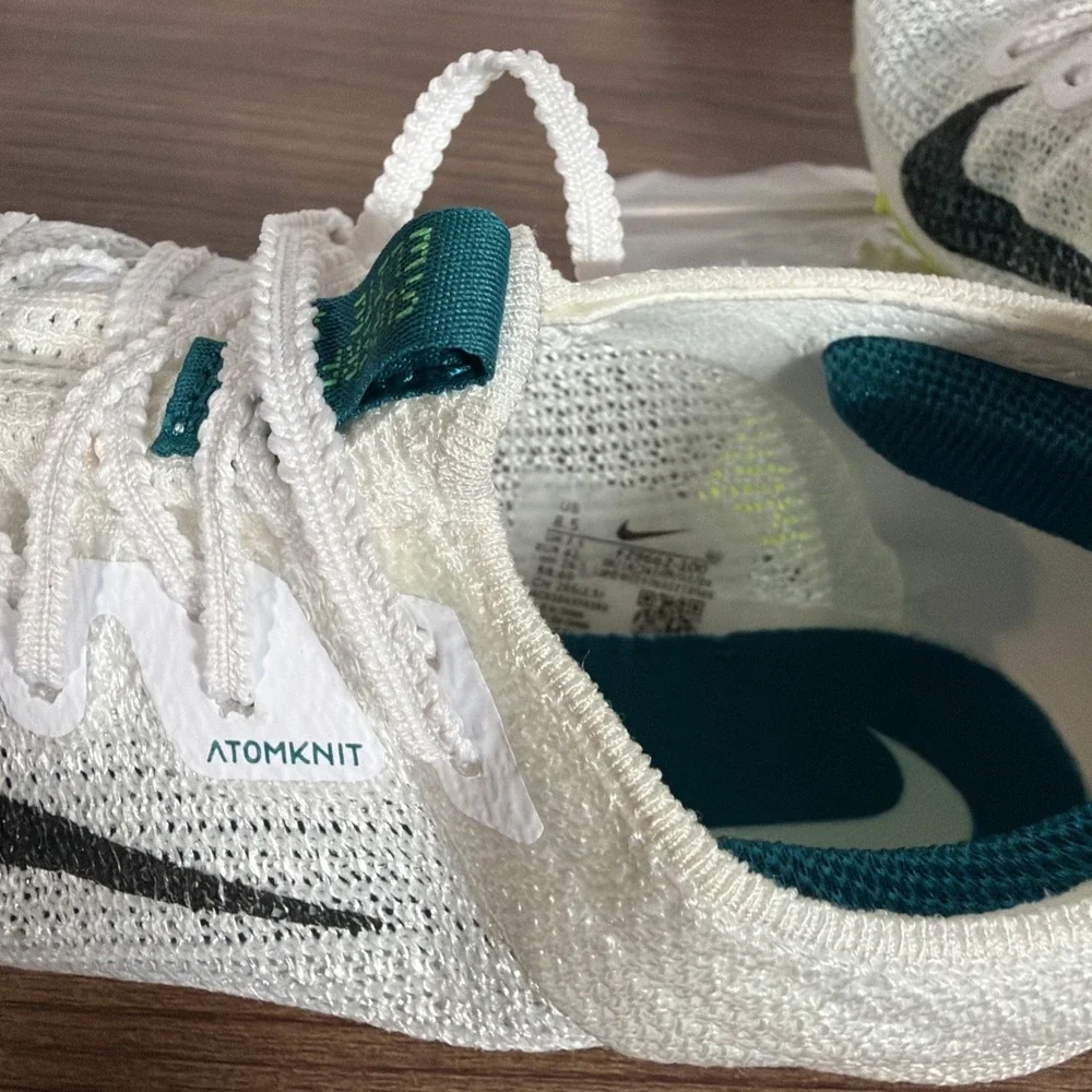 Size 8.5 Nike Zoom Superfly Elite 2 Flyknit White Green Spikes FZ9662 100 Men's